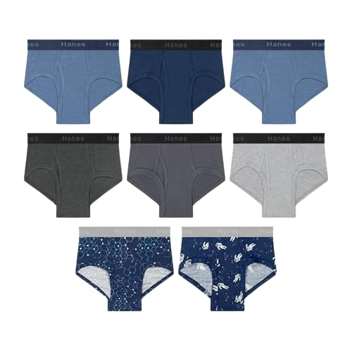 Image of Hanes boys Underwear Boxer Briefs Pack, 8-pack, Cotton-stretch Dyed Boys' Underwear, Moisture-wicking