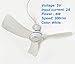 SKYRI Portable Ceiling Fan Mini USB Tent Fans for RV, Camping, Outdoor Hanging Gazebo Tents Ceiling Canopy Dorm Room Fan DC 5V Compatible Battery Power