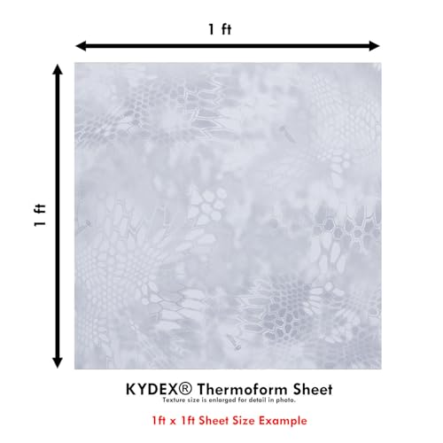 Image of KYDEX Thermoform Sheet - (P1 Texture) - (Infused Print) - (12in x 12in) - (Kryptek - Wraith) - (1 Sheet) - (for Holster Making & Hobby) - (USA Made)