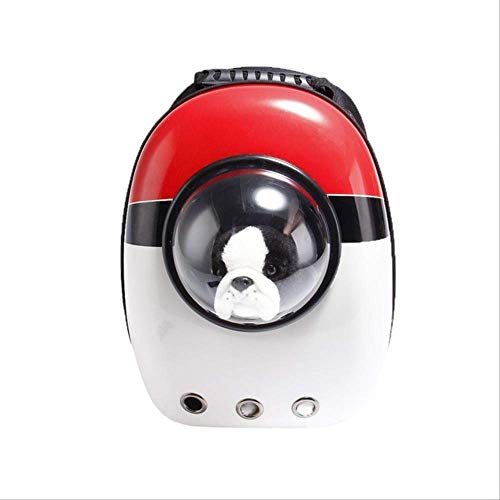 yitan Sac Transport Chat Respirant Pet Carrier Sac À Dos pour Chiens Chats Transparent Capsule Fenêtre Sac pour Chat Chien Animaux Pochette Mascotas Rouge