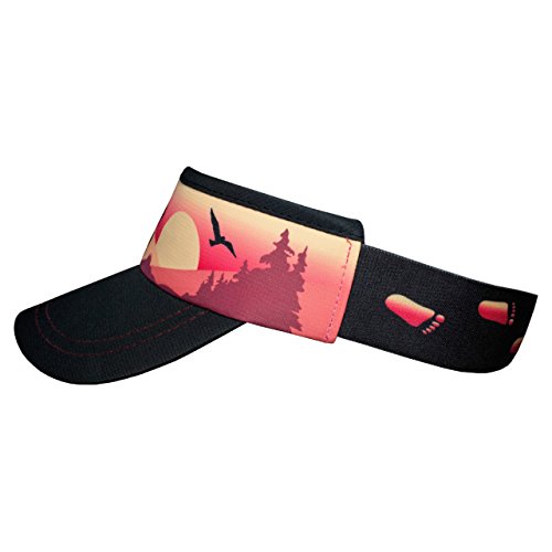 Headsweats Standard Lightweight Performance Running Visor For Men And Women Bigfoot, Black/Orange, One Size #TOP3