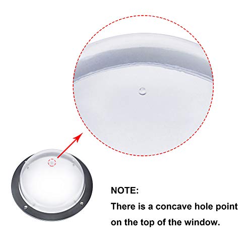 H&B Luxuries Dog Fence Window, 12.5 Inches Dome Peek Bubble Window for Fence, Playground Doggie Fence Window for Dogs See Outside
