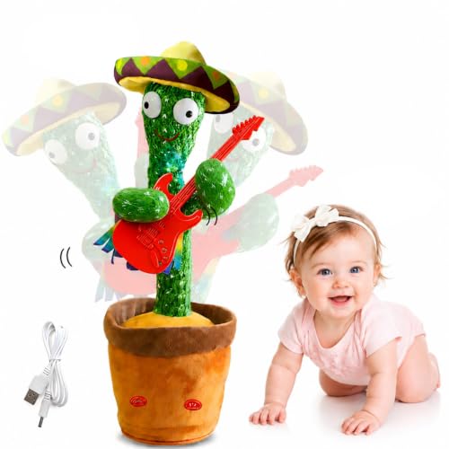 UMIKOOL DIRECT Dancing Talking Cactus Toys for Baby Boys and Girls