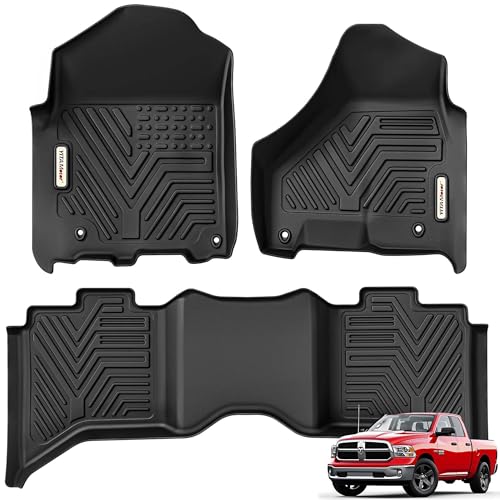 YITAMOTOR Floor Mats Fit for 2013-2018 Dodge Ram 1500/2500/3500 Crew Cab, 2019-2024 Ram 1500 Classic...