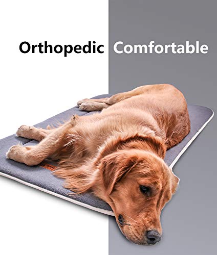 Qiaoqi Dog Bed Kennel Pad Crate Mat Washable Orthopedic Antislip Beds Dense Memory Foam Cushion Padding Bolster | Perfect Sleep Bedding Pads For Carrier Cage #TOP3