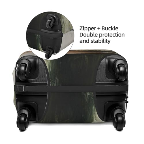 Woman With White Flowers Crown Vintage Elastic Travel Luggage Covers Dustproof Scratch-Resistant Suitcase Protector Fit 22-24 Inch2