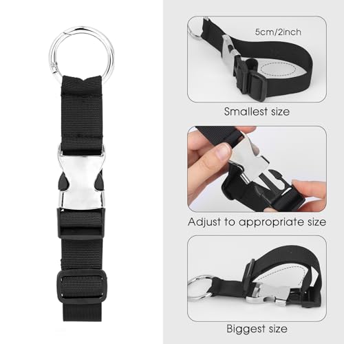 Gepäckriemen Jacken-Halter Heavy Duty Luggage Straps Gepäckgurte Jackengreifer Outdoor Gepäck-Haken Jackenträger Jacket Gripper Verstellbare Taschenhakengurte Reisezubehör Rucksackhaken schwarz