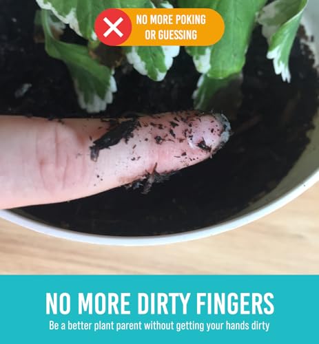 GROWIT Plant Moisture Meter - Accurately Tells You When to Water Your Plants - Perfect Stocking Stuffers Gift - No Battery Needed