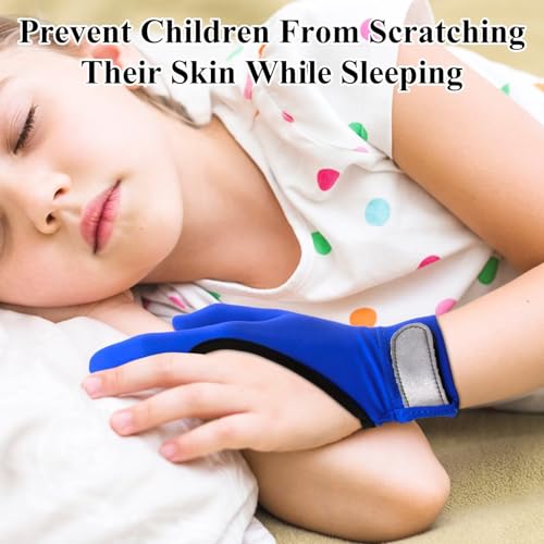 Image of 4pcs Thumb Sucking Guard Gloves Kids Anti Thumb Sucking Glove | Chewy Compression Thumb Sucking Stop Nail Biting Finger Biting Glove for Kids Thumb Guard for Ages 5-12