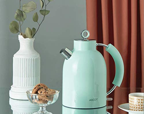 Wasserkocher Edelstahl, ASCOT 1.6 Liter Elektrischer Wasserkocher, BPA frei, Schnurlos mit 2200 Watt, Automatisch… – Bild 3