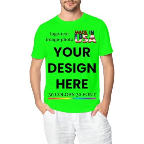 Custom T-Shirts for Men Women - Photo&Tex&Logo&Name Gift Light Brown Small