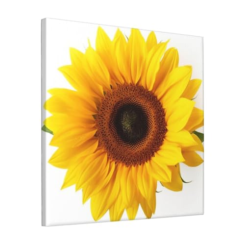 Toile de tournesol net sans cadre motif floral de 30,5 cm