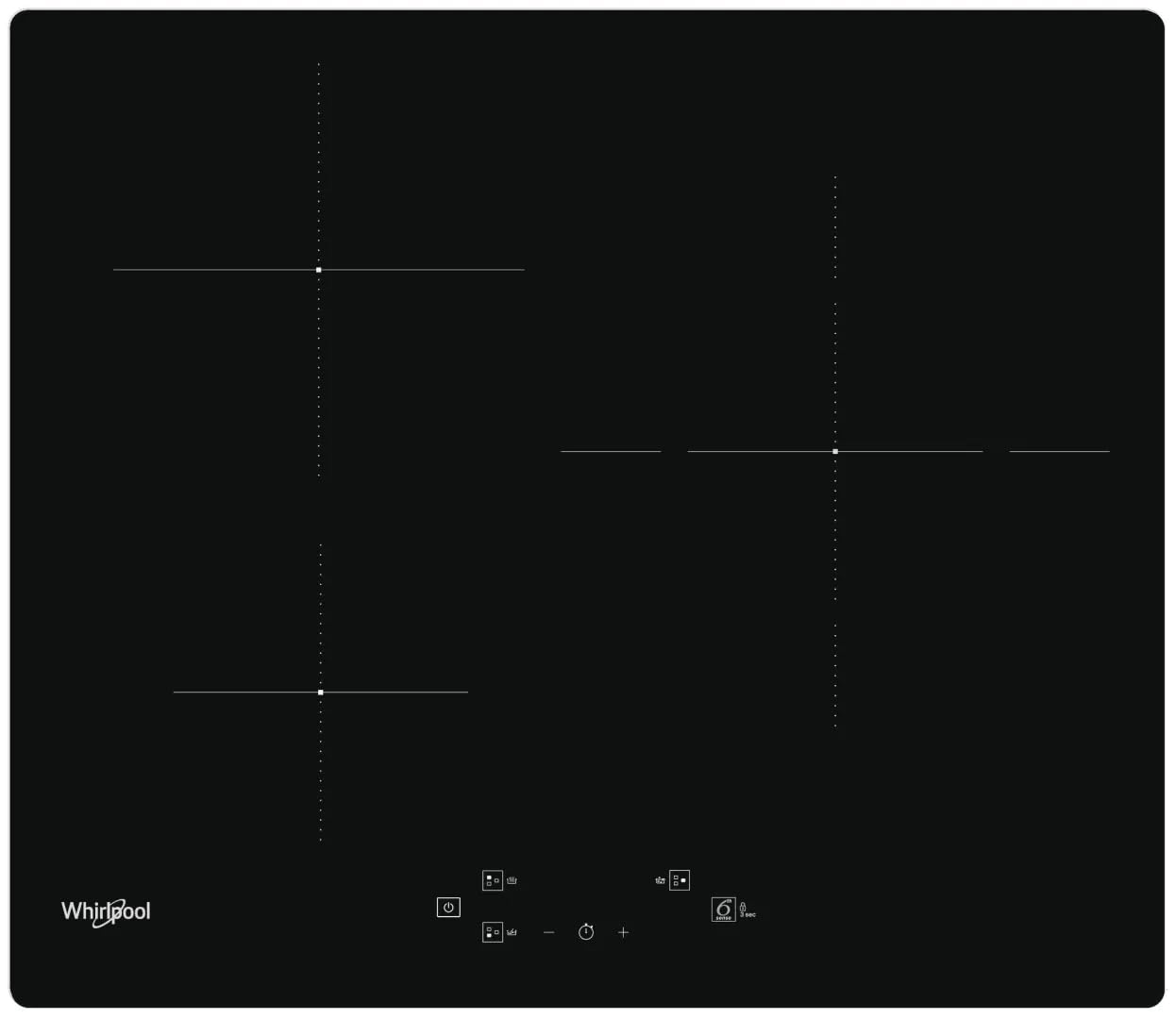Table De Cuisson À Induction 60cm 3 Feux 7200w Noir - WSQ3860NE