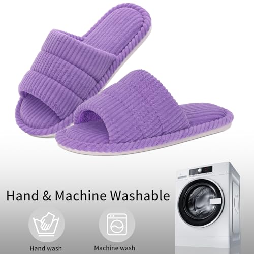 Image of shevalues Summer House Slippers for Women Men Breathable Waffle Indoor Slippers Slip-on Open Toe Home Shoes