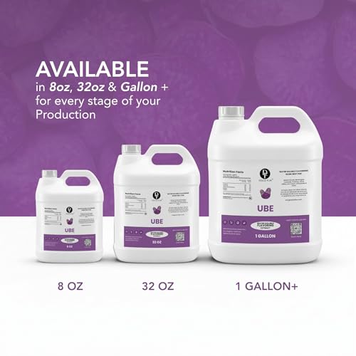 Image of Dolce Flav Clear Ube Flavoring 32 oz - Bulk Purple Yam Extract for Ice Cream Shops, Beverage Manufacturing & Foodservice