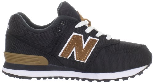 Image of New Balance Kid's 574 V1 Lace-Up Sneaker, Black /Brown, 11.5 M US Little Kid (4-8 Years)