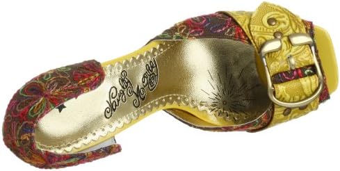Naughty Monkey Women's Scribble Dibble Pump,Yellow/Brown,10 M | Image 4