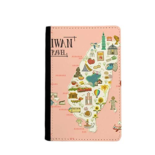 Portefeuille de voyage Taiwan avec protège-passeport multicolore et porte-carte