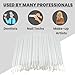 Disposable Micro Applicator Micro Brush for Makeup, Eyelash Extension, Lash and Mascara Application for Personal Care (100 Count (Pack of 1), White (S))
