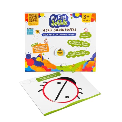 dabble Colouring Pages for Toddlers and Kids | Paint and Wipe Set for Kids | Animal Painting Sheets | Story-Inspired Scenes | Art & Craft Activity | Preschool Birthday Return Gift | Ages 3+