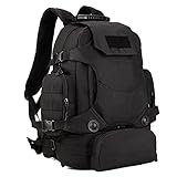 ➤ 【Ein großer und geräumiger taktischer Rucksack】 - H-46cm W-40cm D-23cm, 40L große Kapazität bietet genugend Platz für ein kleiner Laptop, ein Tablet, notwendige Kleidung und viele kleine Dinge. Das zusätzliche Seitentaschensystem in diesem Militärrucksack sorgt für Ordnung in all Ihren Kleinigkeiten.