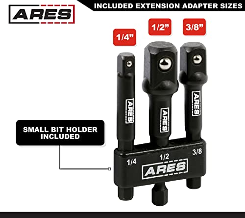Image of ARES 22048 2-Pack 3-Inch Impact Grade Socket Adapter Set | High-Speed Socket Driver Adapter