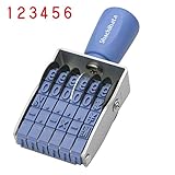 シャチハタ スタンプ 回転ゴム印 欧文6連 1号 捺印サイズ 約44×8ミリ ゴシック体