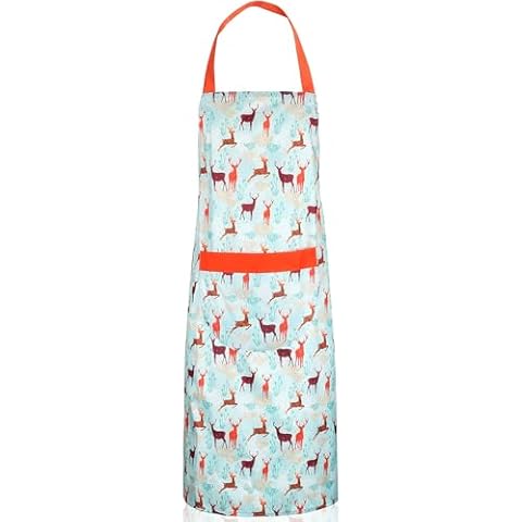 Zihuatailor PVC Kitchen Apron for Women with Pockets, Dog Grooming Apron Waterproof Cover