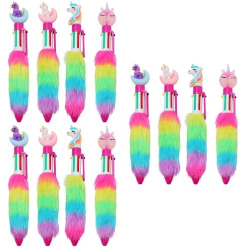 Operitacx 3 Series Bolígrafo Unicornio Bolígrafos Linda Pluma Materialescolar Pluma De Escribir Stylus Lápices Arcoíris Para Marcadores Divertidos Lapices El Plastico 4 Piezas X 3