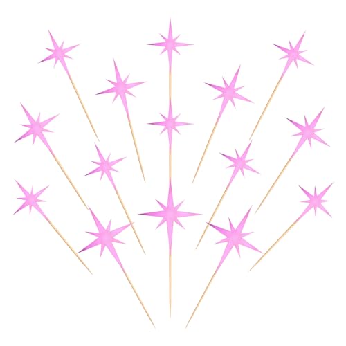 Keaziu 30PCS Star Cupcake Toppers Purple