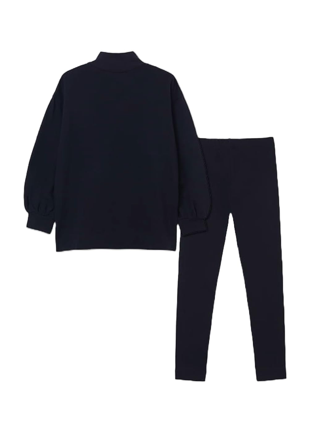 Generico Completo Sportivo Bambina con Felpa e Pantalone Leggings, Blu con Dettagli Grafici, Comodo e Versatile per Stagioni Fresche - Tuta Bambine e Ragazze 7732