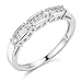 14k White Gold Solid Wedding Engagement Ring and Wedding Band 2 Piece Set - Size 9