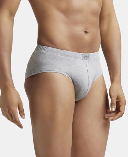 Image of Jockey 8035 Men Super Combed Cotton Solid Brief with Ultrasoft Concealed Waistband (Pack of 2)