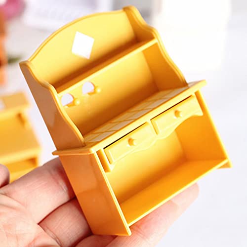 Acxico 2Pcs Plastic Kitchen Cabinet Miniature Furniture Room Item Set Mini Accessory - Thumbnail 5