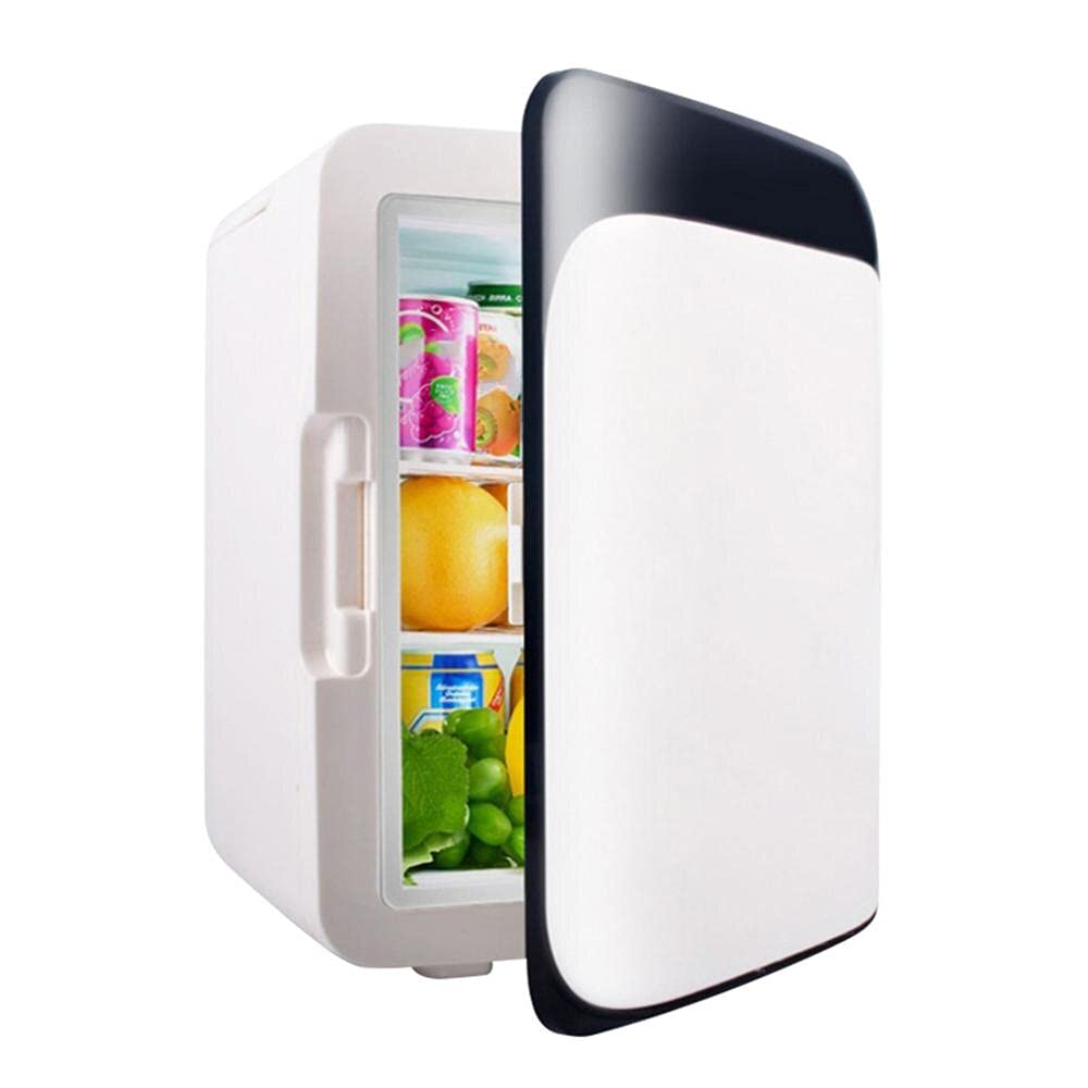 Mini Nevera 10L Refrigerador de automóvil Mini refrigerador Refrigerador Calentador Alimentos Frutas Bebidas Cosméticos Congelador Calentador Compatible con la Oficina e