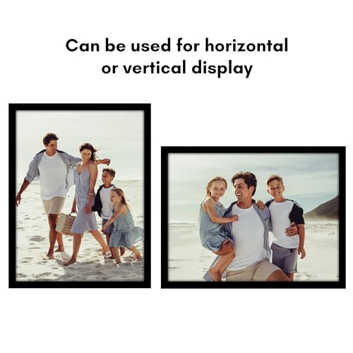 Americanflat 15x20 Picture Frame with Polished Plexiglass - Black Picture Frame - Wide Photo Frames Made of Engineered Wood for Vertical or Horizontal Wall Display - Epic Collection - Black