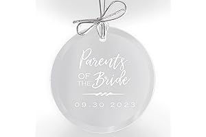 Lifetime Creations Engraved Personalized Wedding Ornament for Parents of the Bride
