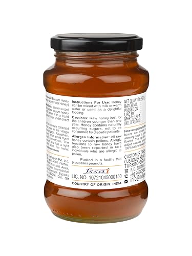 Image of INDIGENOUS HONEY Pure Rosewood Shisham Honey Raw Organic 17.64 oz Glass Jar | Natural Sweetener Unprocessed Unpasteurized Unheated Honey Pack of 1