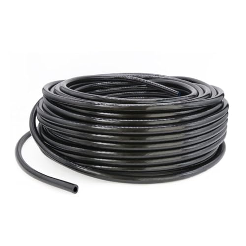 flexiable rubber Black Double layer Resin Oil Pipe Wire-clamping Tubing Fuel Pipeline Blue Core High Temperature Resistance Hose Tube ID 6-16mm drain elastic (Color : Black Core, Size : ID 14mm)