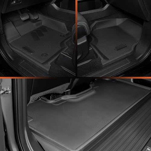Image of BaseLayer Elite Floor Mats for Ford F150 (2015-2026) SuperCrew and (2022-2025) Lightning with Rear Fold-Flat Storage - Made in USA - Precision Fit Heavy Duty All-Weather Mats - Front & Rear