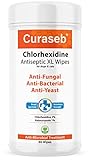 Curaseb Chlorhexidine XL Wipes for Dogs & Cats, Relieves Skin Infections, Hot Spots & Allergies,...