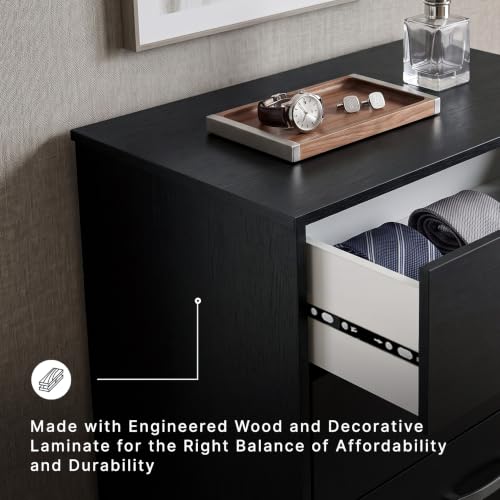 Signature Design by Ashley Finch 5 Drawer Chest of Drawers, Black Dresser - image 3