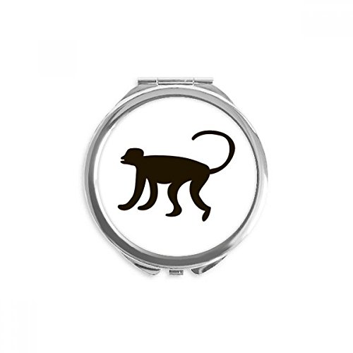 Miroir rond de poche singe noir pour rester impeccable au bureau ou en voyage