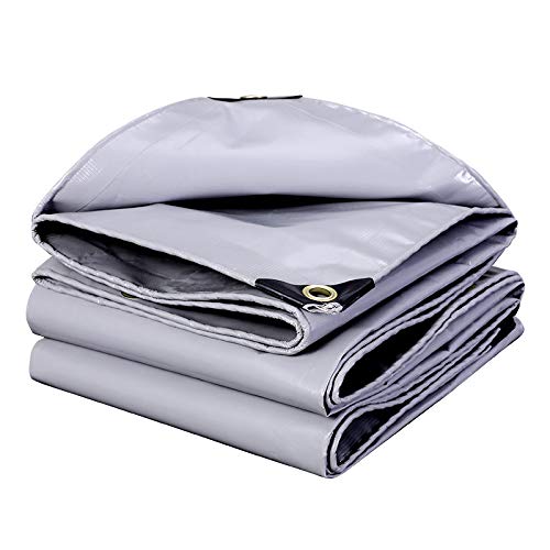 Rainproof Cloth Waterproof Sunscreen Insulation Tarpaulin Outdoor Thickening Large Truck Oxford Canvas Sunshade Canopy Tarpaulin Tarpaulin,Silver white,8 * 10m