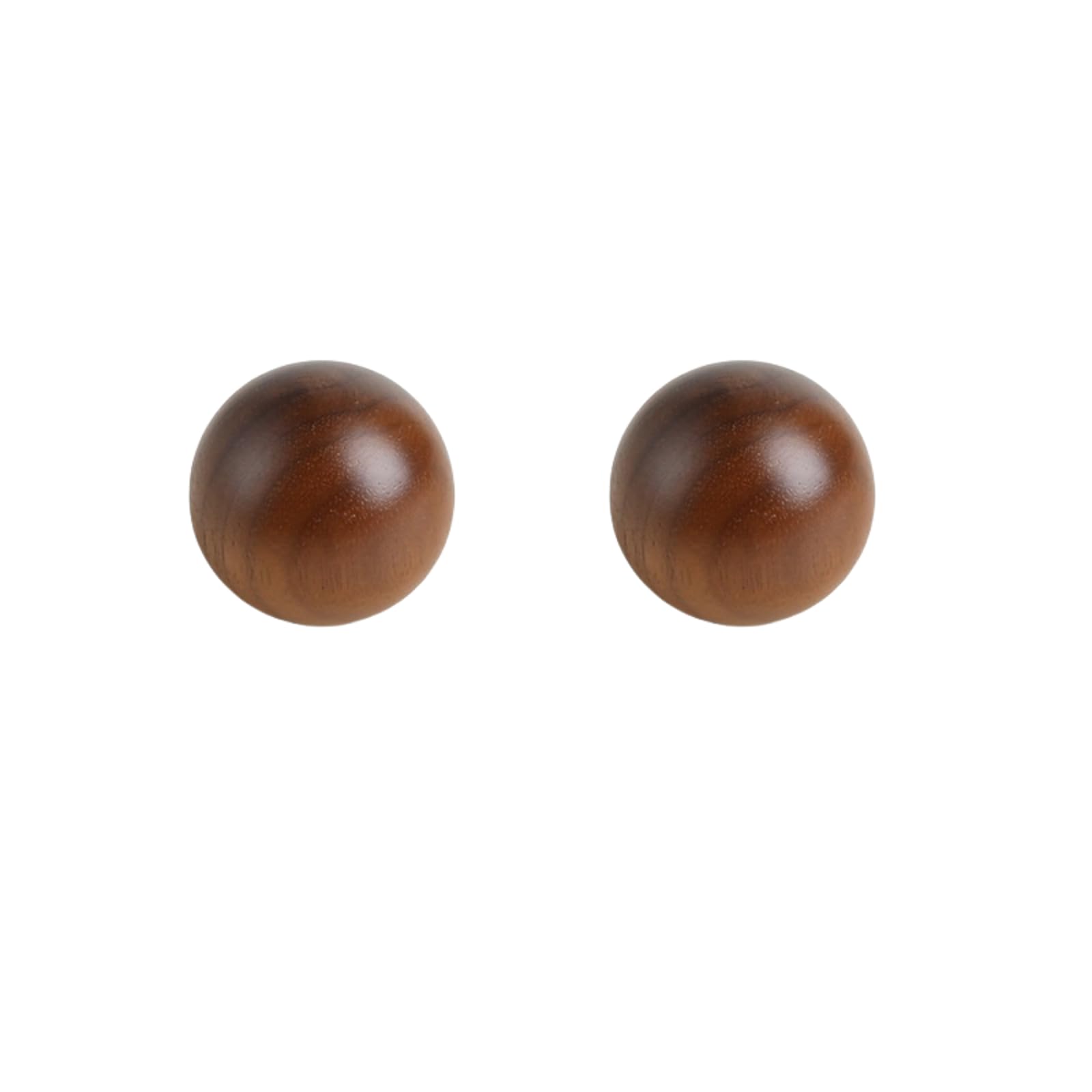 ITTRUH Round Wood Drawer Knobs,Furniture 2Pcs Solid Wardrobe
