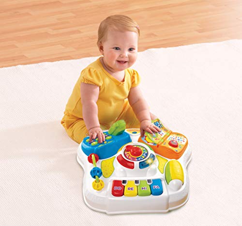 VTech Play and Learn Baby Activity Table, Baby Play Centre, Educational Musical Toy with Shape Sorting, Sound Toy with Music Styles for Babies and Toddlers From 6 Months+, Purple,135 x 490 x 410 mm