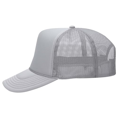 Image of OTTO Polyester Foam Front 5 Panel High Crown Mesh Back Trucker Hats in 97, Bulk, Wholesale
