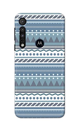 Image of Printed Hard Back Cover Case for Motorola One Macro Back Cover (Seamless Geometric Tribal Pattern) -1803