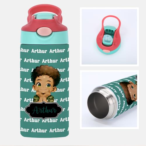 Image of callie Personalized Insulated Water Bottle for Boys 12 oz, Custom Cartoon Character