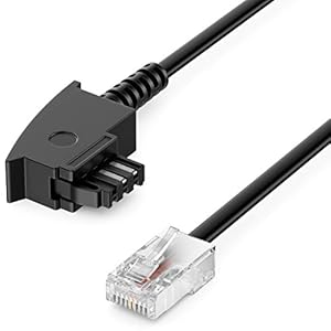 deleyCON MK4097 Routerkabel TAE-F auf RJ45 Schwarz 3m
